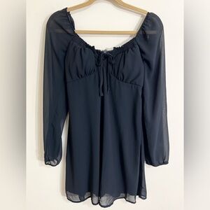 LILY ROSE Long Sleeve Sheer Mini Dress Bustier Whimsigoth Witchy Juniors Small